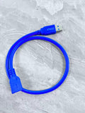 KTKOO High Quality Anti-Tangle Fast Charging Blue USB Cables