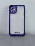 FxindX Fashion New Thickened Anti-Drop Transparent Purple Cell Phone Cases