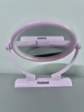 Airelaxed Classic Pink Desktop Round Plastic Personal Compact Mirrors