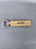 Ehozirta High Quality Portable Non-Slip Stainless Steel Wooden Handle Bottle Openers