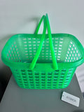 RTSNOA Fashionable Green Plastic Thickened Large Durable Laundry Baskets