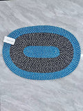 Triple Leaf High Quality Non Slip Natural Blue Black Hemp Oval Door Mats