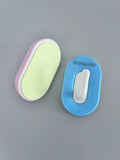 ShiXiaoShi Delicate Plastic Oval Sticky Non-Metal Hooks(2PCS)