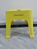 Bypeasaful High Quality Yellow Fashion Non-Slip Plastic Stools