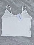 Leevuyu Stylish Elegant Women's Soft Breathable White Camisoles