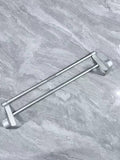 BASICFORM Silver Premium Adhesive Waterproof Rust Proof Stainless Steel Towel Racks