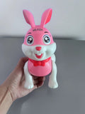 MLXZA Cute Funny Pink Rabbit Simulation Electric Action Toys