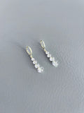 JSBJBZXA Elegant Romantic Exquisite Hanging Type Crystal Earrings