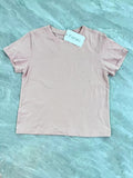 Fanao Pink Fashion Simplicity Breathable Round Neck T-Shirts For Women