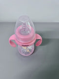 Glyptexa Pink High Quality Anti-Slip Anti-Fall Durable Silicone Baby Bottles