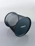 Kigegkf Multifunctional Classic Black Mesh Round Durable Pen Holders