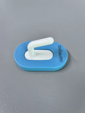 ShiXiaoShi Delicate Plastic Oval Sticky Non-Metal Hooks(2PCS)