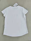 Lindfany Fashion Classic White Casual Cotton Short Sleeve Round Neck T-Shirts For Women