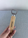 Ehozirta High Quality Portable Non-Slip Stainless Steel Wooden Handle Bottle Openers