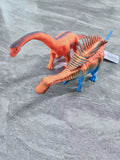 FUNGROW Children's Large Soft Glue Phonation Realistic Overlord Toy Dinosaur(2PCS)