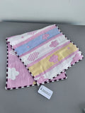 ZNSIIUO Classic Fashion Pink Household Gauze Cotton Multi-Purpose Towels