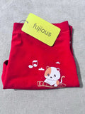 Fujious Girl Big Red Soft Breathable Cotton Straight Angle Briefs