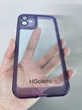 HGclemz High-Quality Simple Ultra-Thin Durable Silicone Transparent Purple Cell Phone Cases