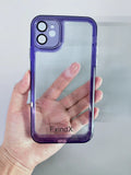 FxindX Fashion New Thickened Anti-Drop Transparent Purple Cell Phone Cases