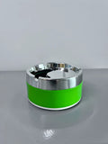 FLOYD MAYWEATHER Green Round Smooth Fall Resistant Rotary Stainless Steel Ashtrays