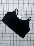 Stylish Elegant Women's Black Comfortable Soft Low Round Neck Camisoles