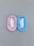 ShiXiaoShi Delicate Plastic Oval Sticky Non-Metal Hooks(2PCS)