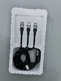 Erxy High Quality Black Multi-Function Three-In-One Super Fast Charge USB Cables