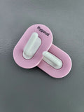 Rygcrud High Quality Pink Fashion Plastic Sticky Wall Non-Metal Hooks(2PCS)