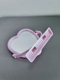 HYHTMER Classic Pink Desktop Simplicity Plastic Personal Compact Mirrors