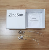 ZincSun Premium Sterling Silver Elegant Fashion Anti-Sensitive Pendant Chain Earrings