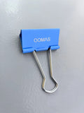 OOMΛS High Quality Blue Strong Durable Stainless Steel Binder Clips(2PCS)