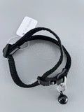 Ten Squares High Quality Black Nylon Comfortable Durable Bell Pet Collars