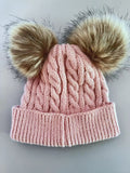 FAS JEANS Pink Cute Comfortable Keep Warm Pom-Pom Hats