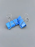 OOMΛS High Quality Blue Strong Durable Stainless Steel Binder Clips(2PCS)