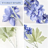 Ttranewsoo Blue Long Stems Artificial Flowers